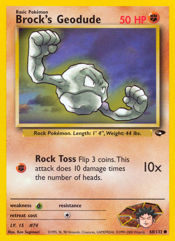 Gym Challenge Brock's Geodude #68/132 unlimited